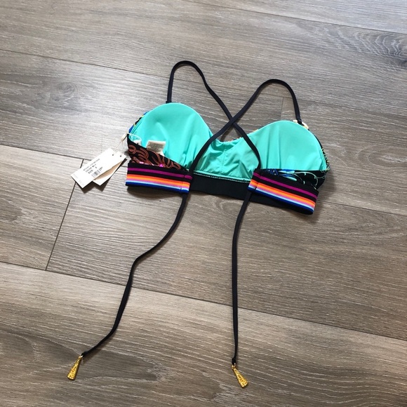 Trina Turk Electric Reef Bralette Bikini Top Women’s Size 8 NWT - Picture 5 of 10